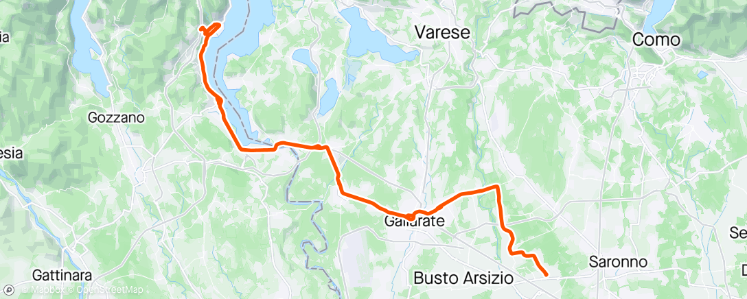 Map of the activity, Rescaldina-Arona-Massino Visconti