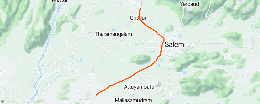 Mapa de la actividad, Sankari toll ride