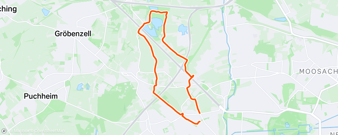 Map of the activity, Lauf am Nachmittag