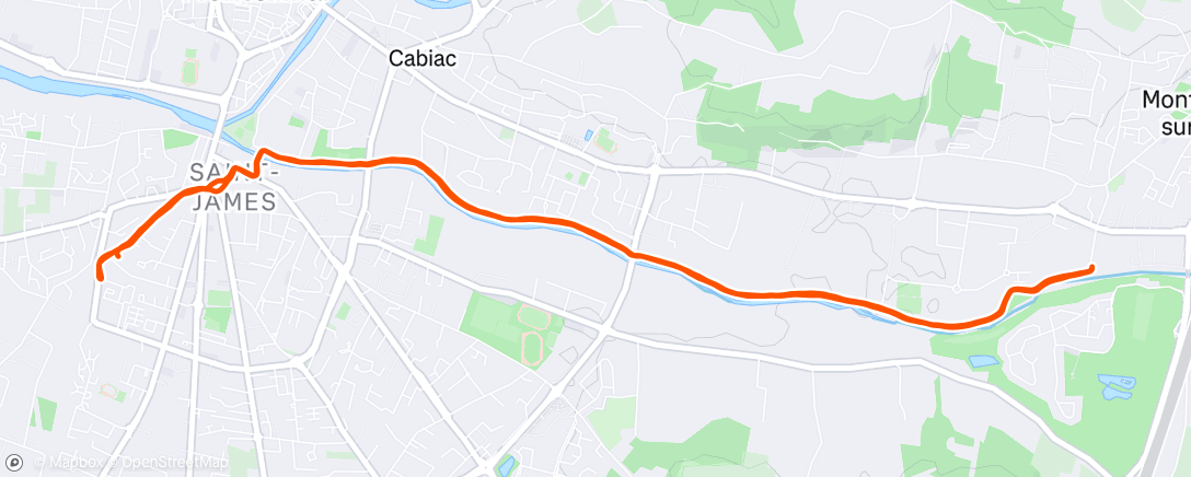 Map of the activity, Morning Run