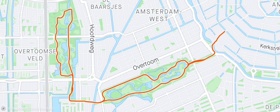 Map of the activity, hampsterdam parks loops