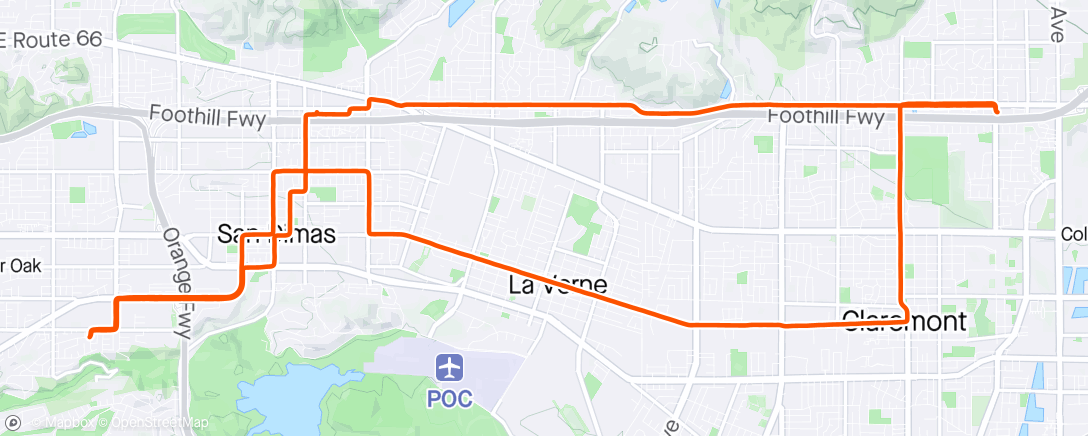 Map of the activity, Morning ride w/ CS
