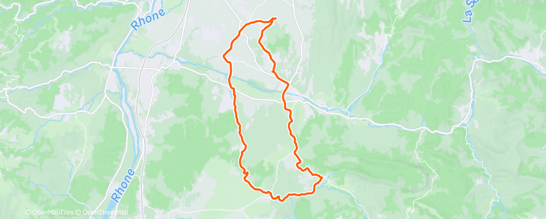 Map of the activity, Sortie vélo le midi