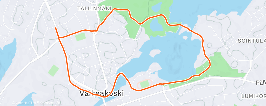 Map of the activity, Afternoon Walk