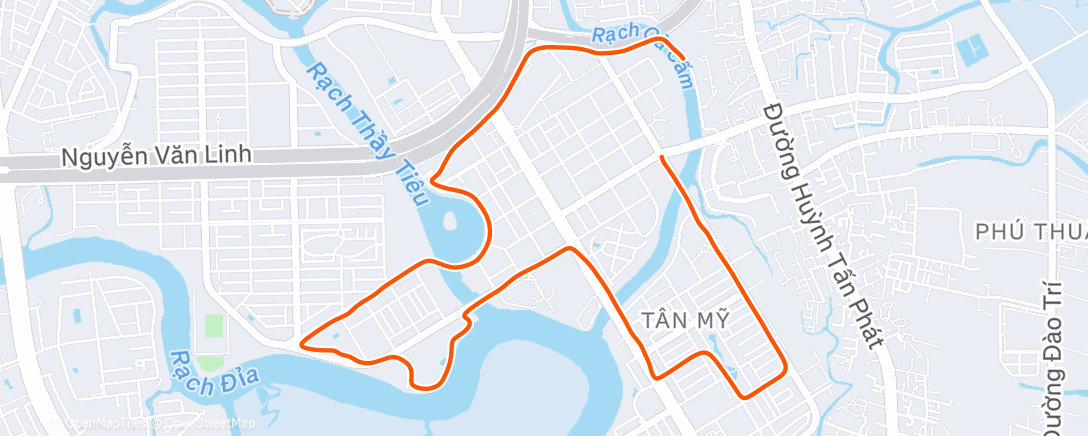 Map of the activity, Ночной забег