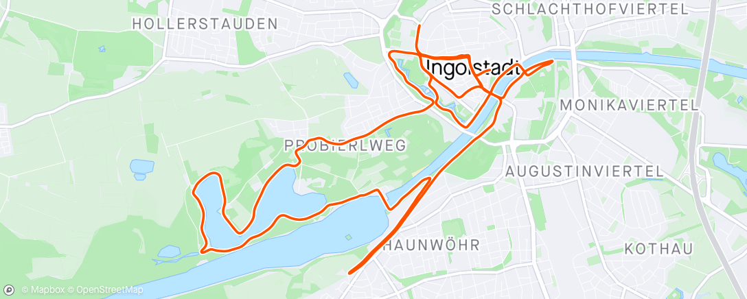 Map of the activity, Halbmarathon Ingolstadt