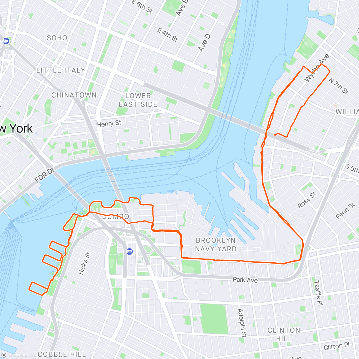 Map of the activity, Long run with Tracksmith