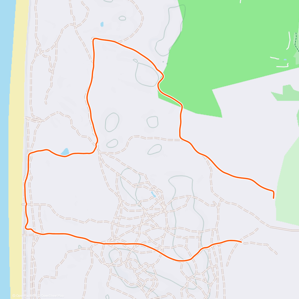 Map of the activity, Dunes loop 🏖️