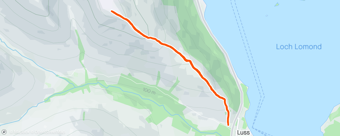 Mapa da atividade, Beinn Dubh hill race