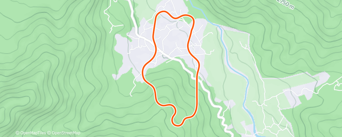 Map of the activity, MyWhoosh - Anaerobic Capacity Hills #1