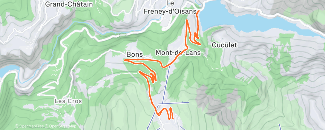 Карта физической активности (Escaping on the bike after a days skiing)