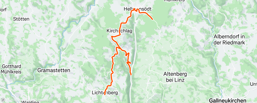 Map of the activity, Fahrt am Nachmittag