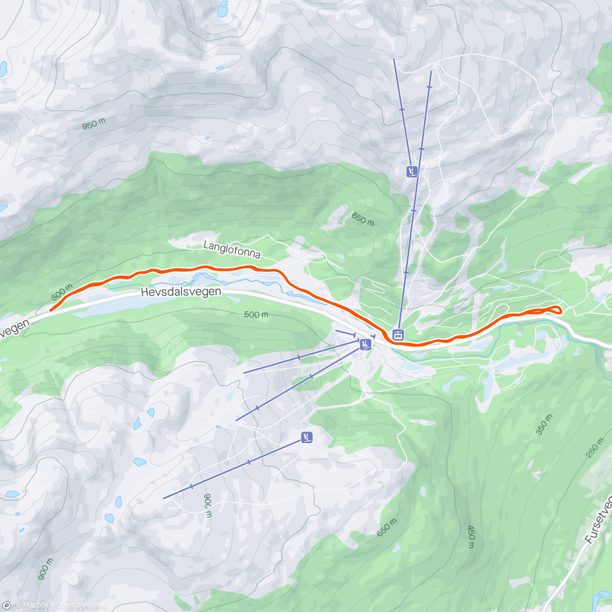 Map of the activity, Påskeskate