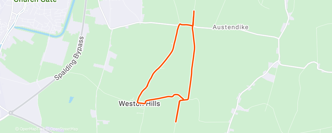 Map of the activity, Morning Run