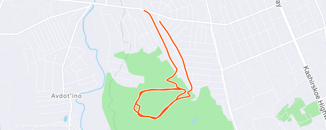 Map of the activity, Дневной забег