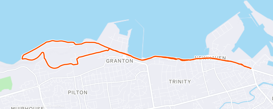 Map of the activity, Lunch Run