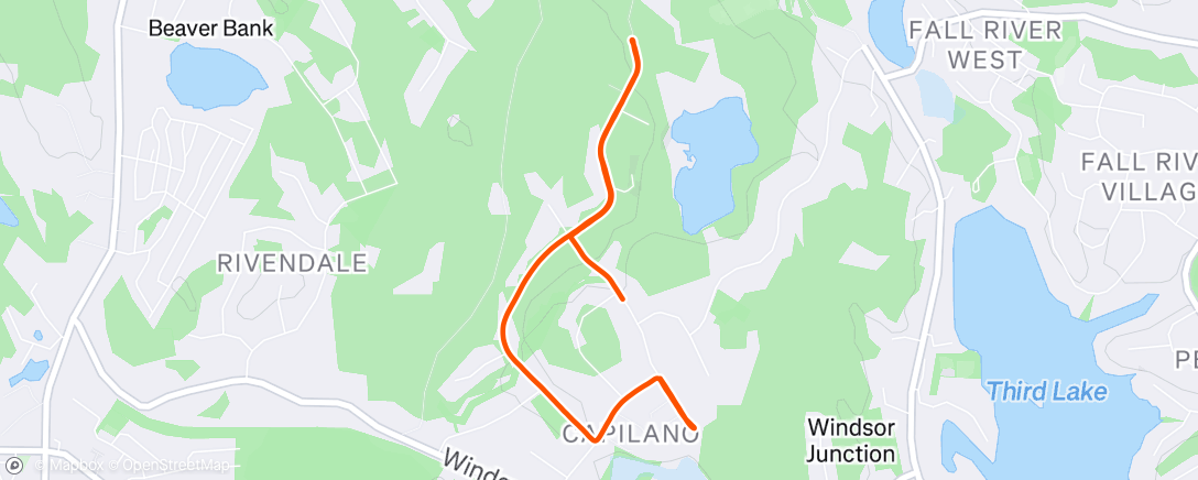 Map of the activity, Lunch Run