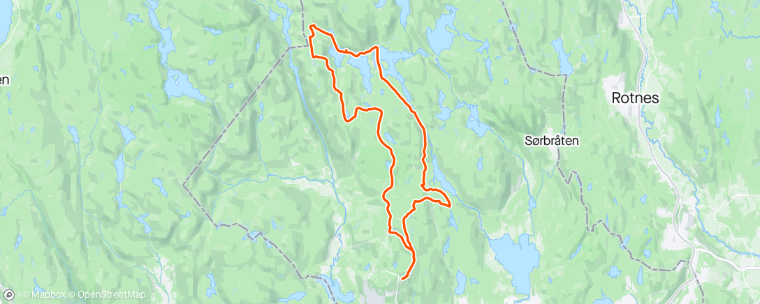Map of the activity, Påsketur i Nordmarka med Jonas