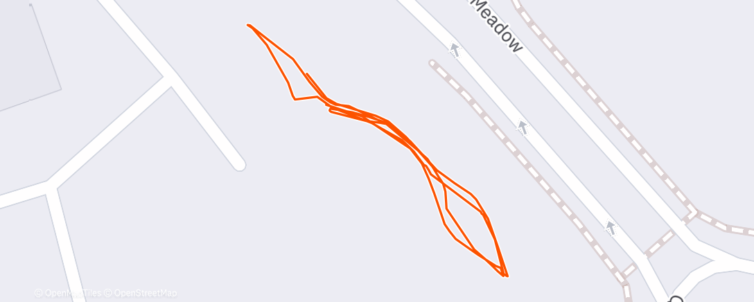 Map of the activity, Afternoon Run