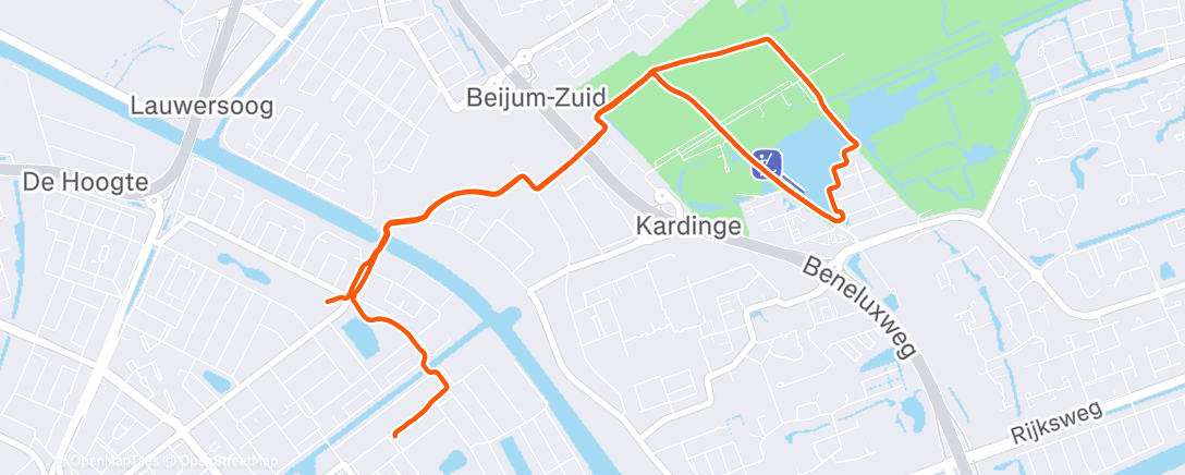 Map of the activity, Morning Run