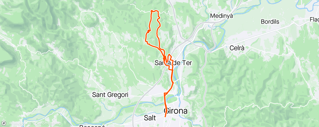 Map of the activity, Girona MTB stopover.
