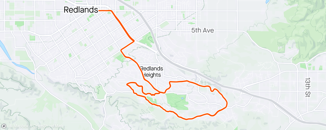 Map of the activity, Redlands Classic Stage 5 - Sunset Road Race