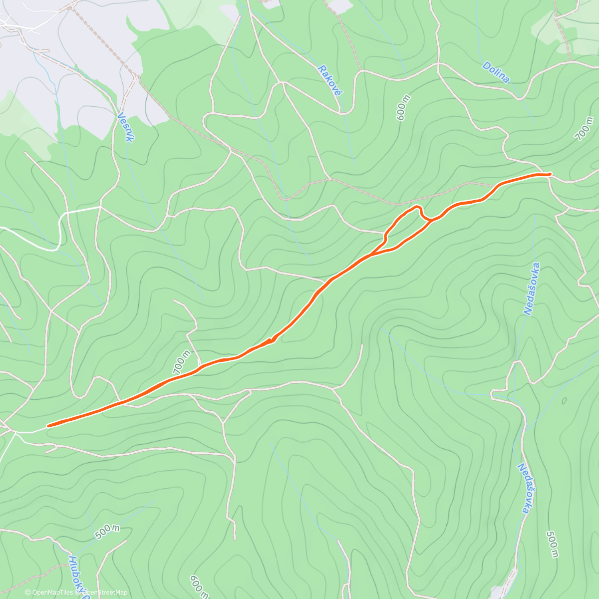 Карта физической активности (Afternoon Hike)