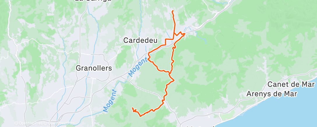Map of the activity, Morning Ride
