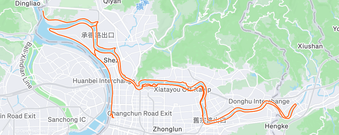 Map of the activity, 晨間騎乘