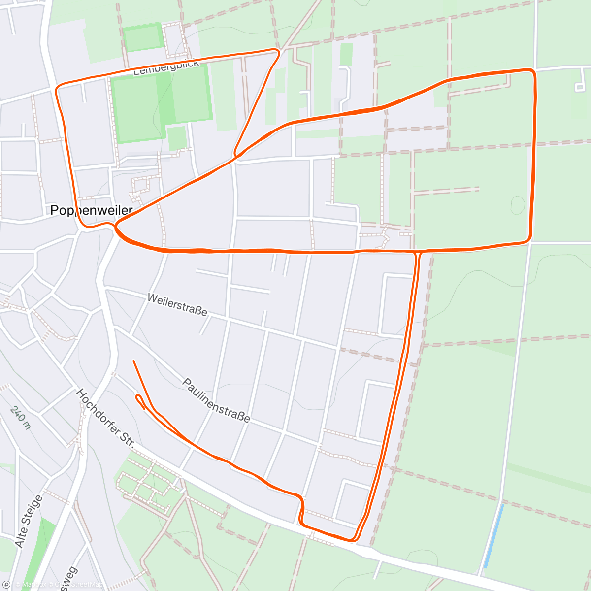 Map of the activity, Trait Trainingsplan Generali Berlin Halbmarathon 

50 Minuten lockerer Dauerlauf 🧤