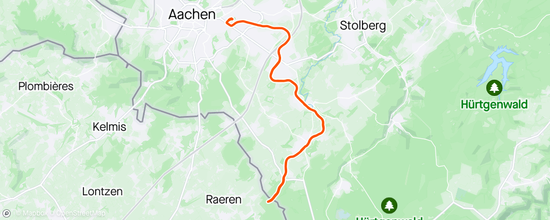 Mapa da atividade, Nachtradfahrt