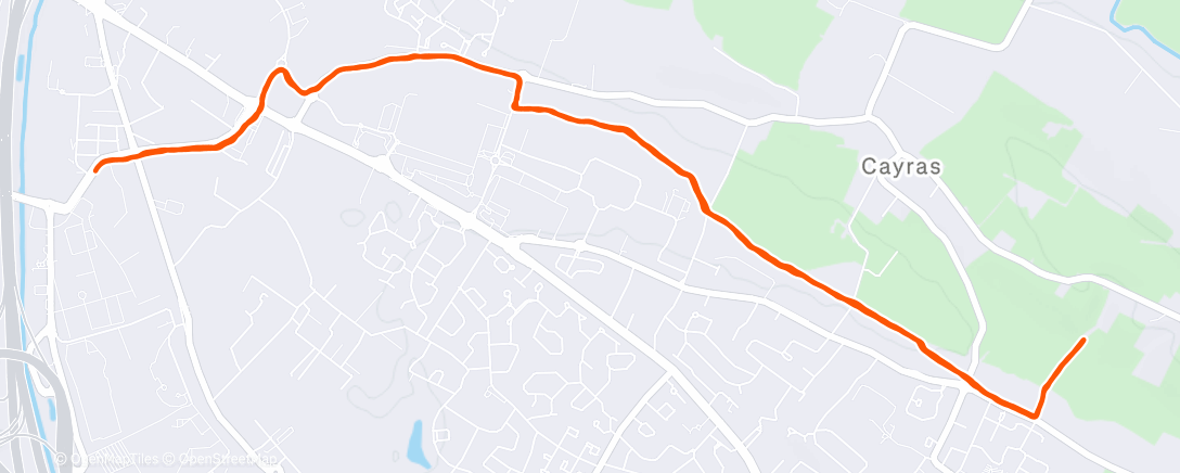 Map of the activity, Trail le midi