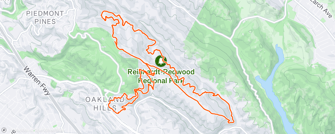 Map of the activity, Reinhardt-Redwood Regional Park - Oakland, CA