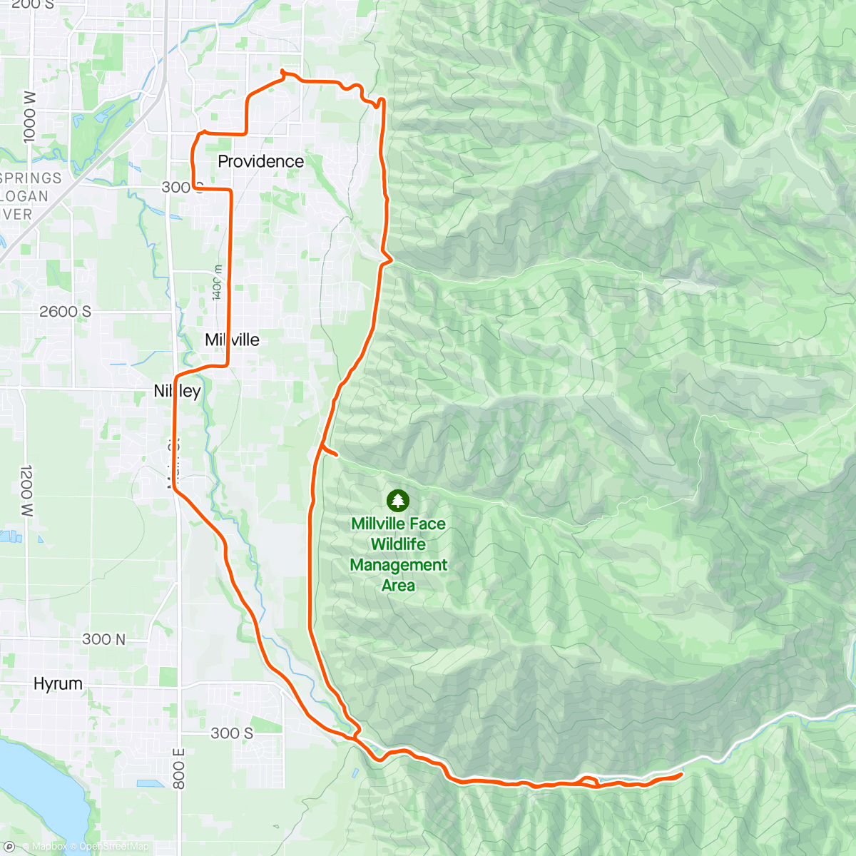Map of the activity, Earf Day Ride