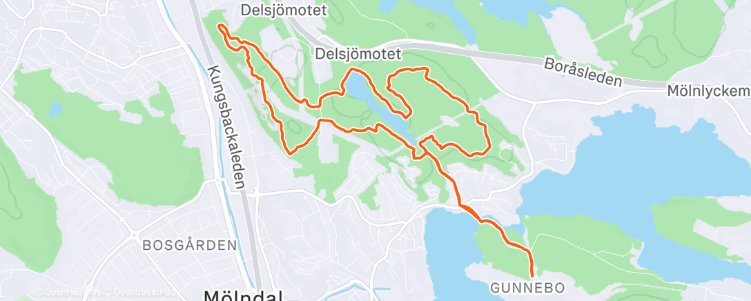 Map of the activity, Becksvart 12k Race
