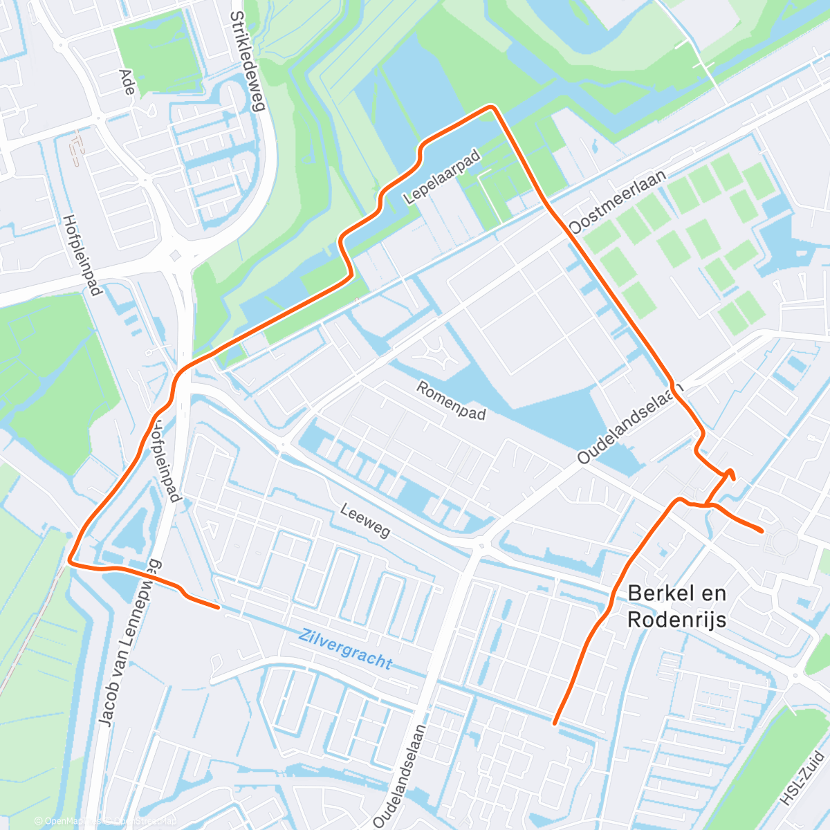 Map of the activity, Afternoon Walk