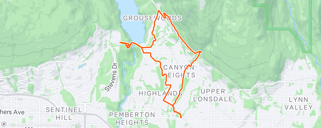 Map of the activity, Morning Run