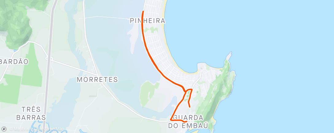 アクティビティ「Pedalada ao entardecer」の地図