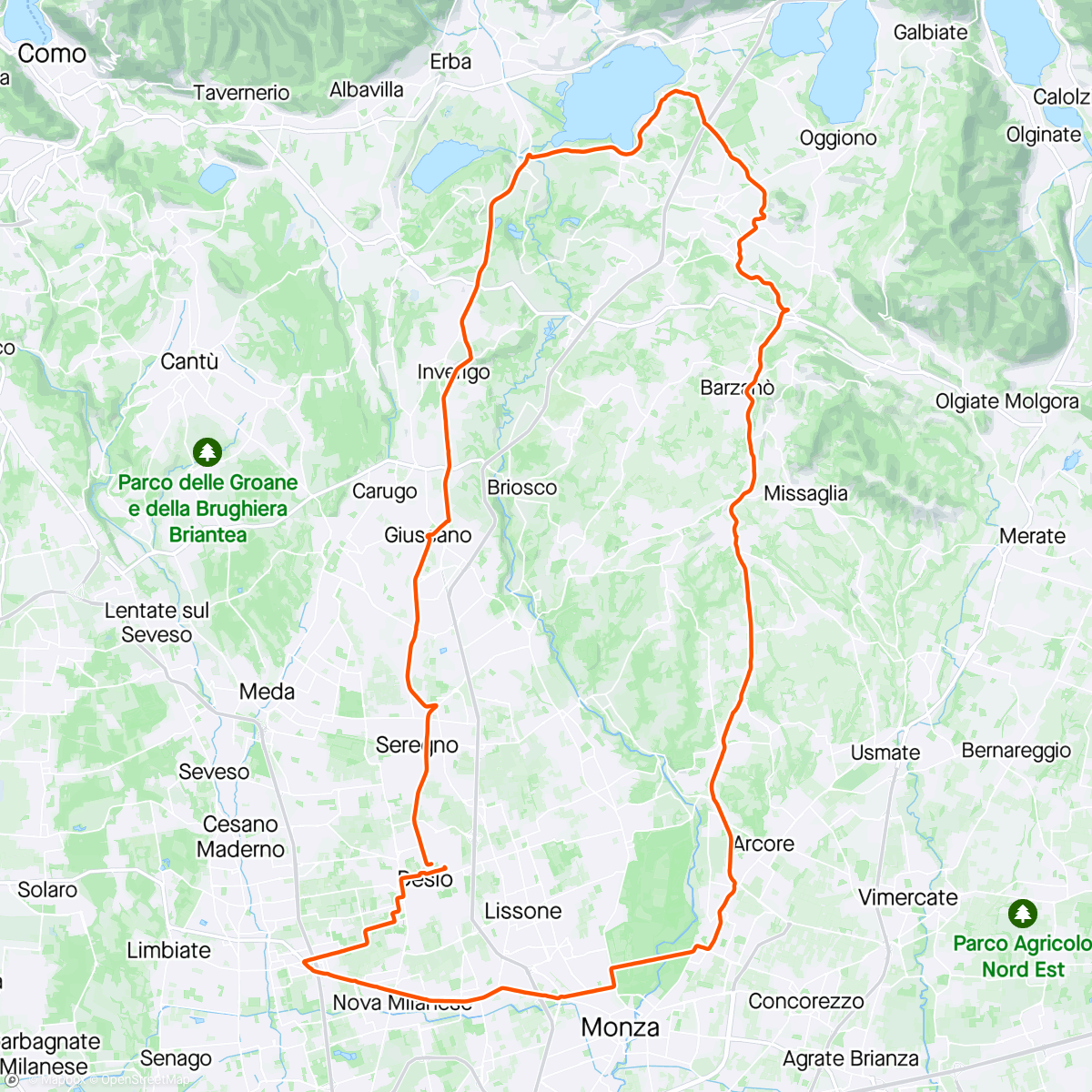Mapa da atividade, Giro dell’ora di pranzo