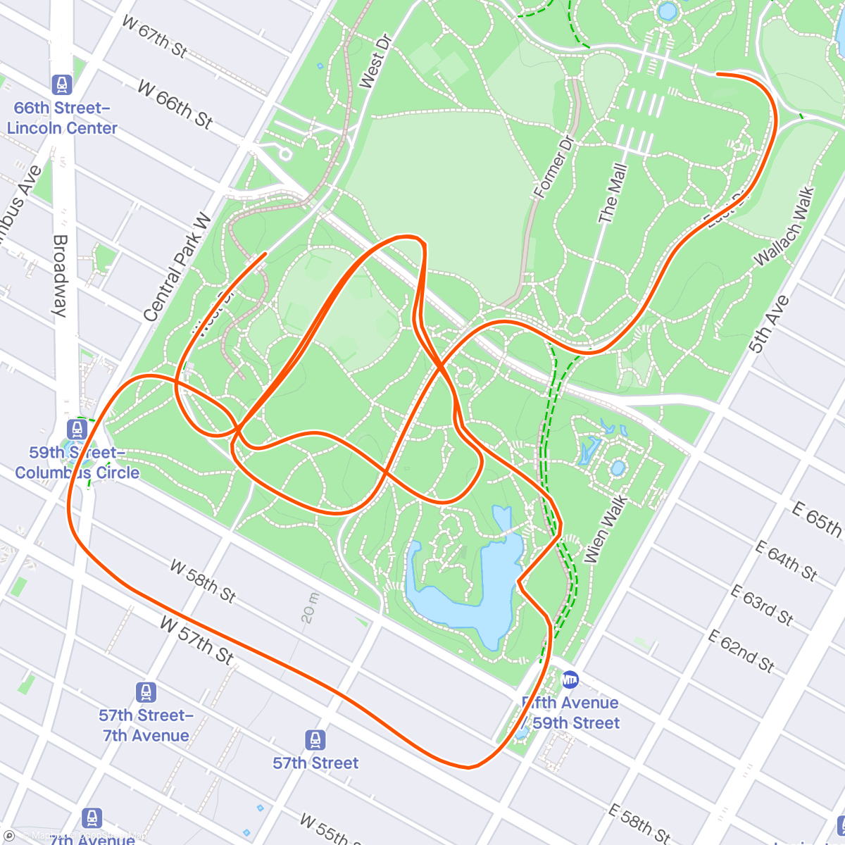 Mapa de la actividad, Zwift - Ramp Test in New York