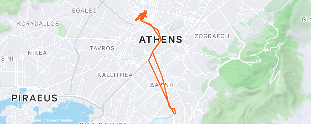 Map of the activity, Afternoon Ride