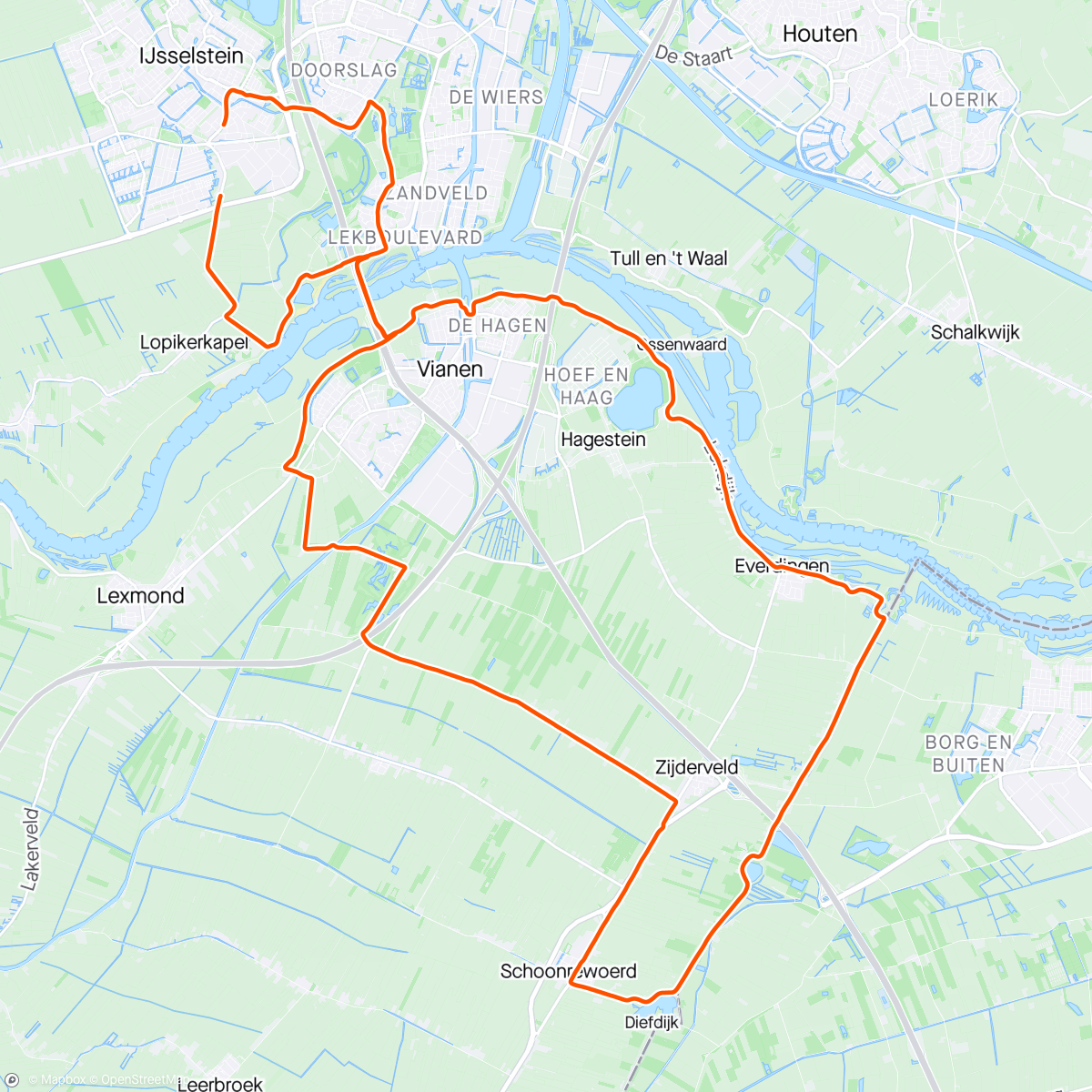Map of the activity, WSR Schoonrewoerd.