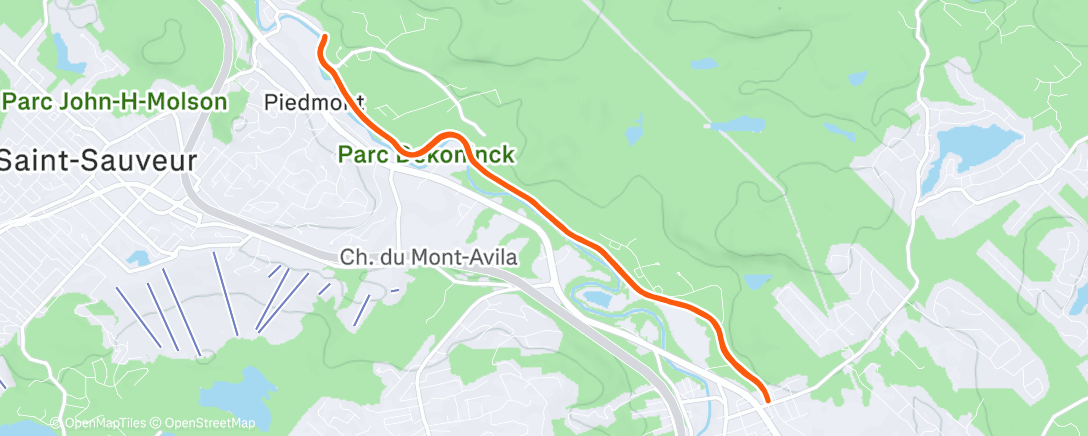 Map of the activity, Afternoon Nordic Ski