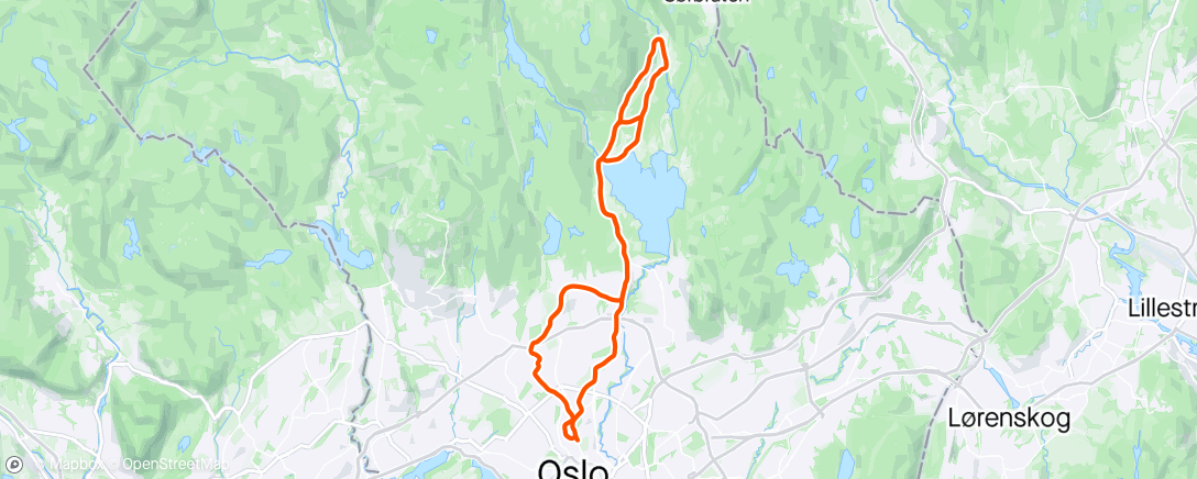 Map of the activity, Kveldstrill
