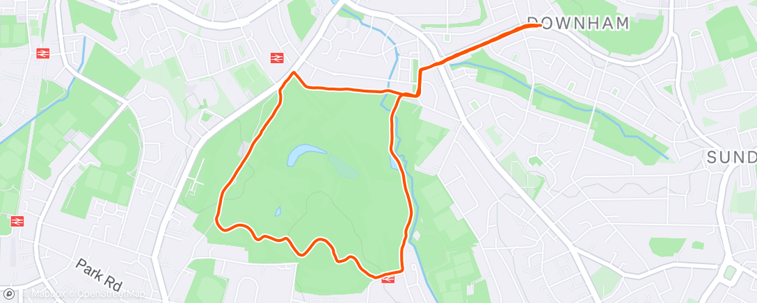 Map of the activity, Morning Trail Run