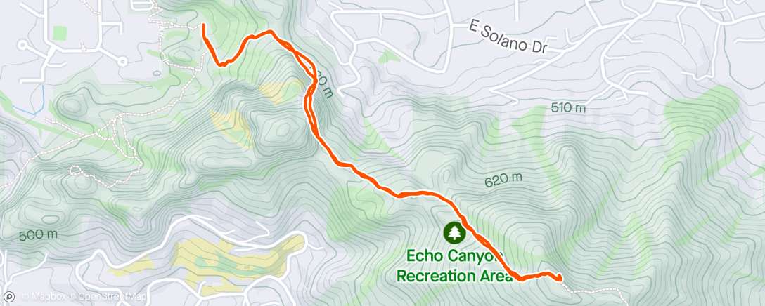 Map of the activity, Camelback Mountain, AZ