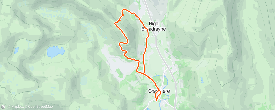 Map of the activity, Helm’s Crag and Grasmere