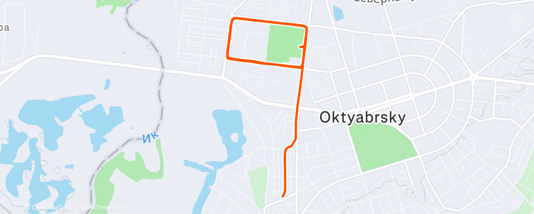 Map of the activity, Полуденный забег