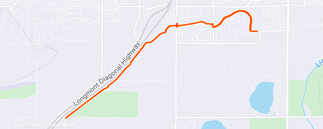 Map of the activity, Afternoon Run