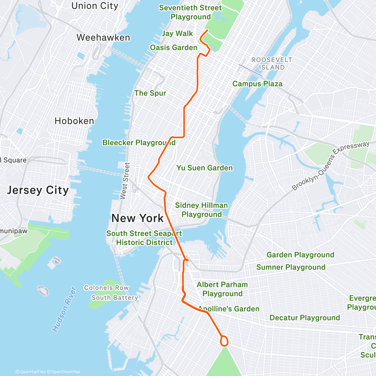 Map of the activity, Zwift - Jon's Short Mix on Watts the Limit in New York